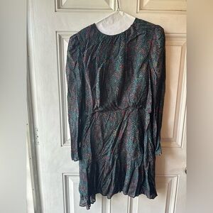 Reiss Black and Multicolor Patterned Garment
